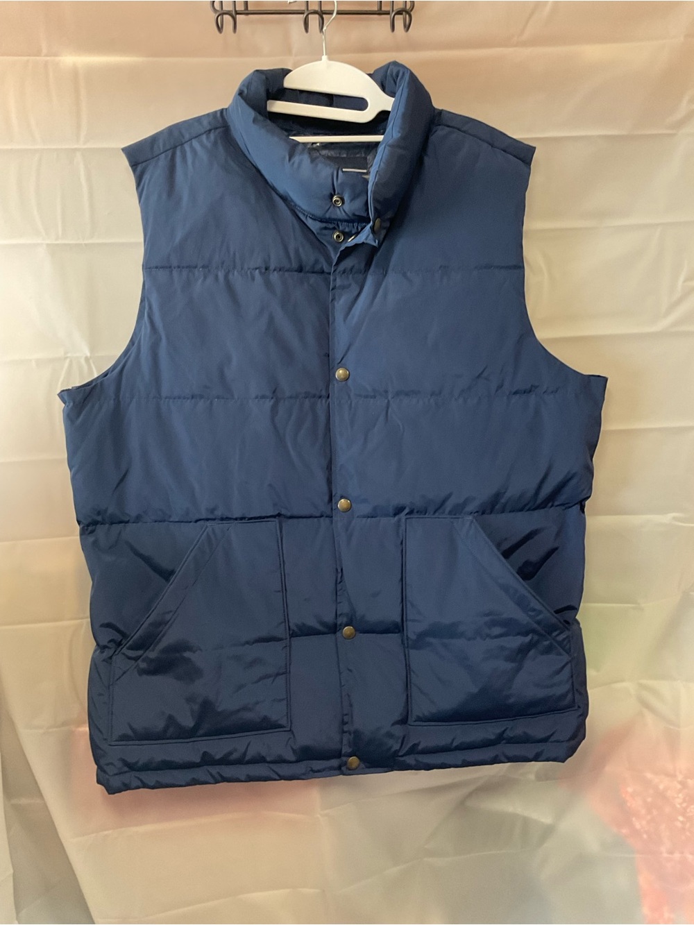 Lands' End Blue Quilted Puffer Vest